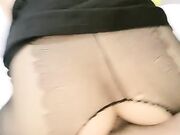 口爆黑吊带包臀裙黑丝高跟穿上黑丝被爆操
